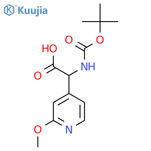 (N-BOC-Amino)(2-methoxypyridin-4-yl)acetic acid structure