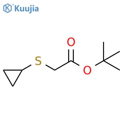 tert-butyl 2-(cyclopropylsulfanyl)acetate structure