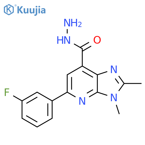 3H-Imidazo[4,5-b]pyridine-7-carboxylic acid, 5-(3-fluorophenyl)-2,3-dimethyl-, hydrazide structure