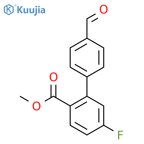 Methyl 4-fluoro-2-(4-formylphenyl)benzoate structure