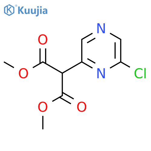 Dimethyl 2-(6-chloropyrazin-2-yl)malonate structure