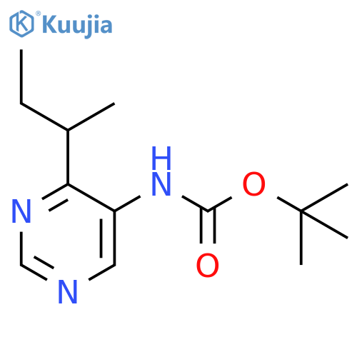 tert-Butyl N-[4-(sec-butyl)pyrimidin-5-yl]carbamate structure