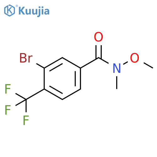3-Bromo-N-methoxy-N-methyl-4-(trifluoromethyl)benzamide structure
