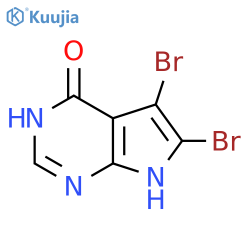 5,6-Dibromo-3H,7H-pyrrolo[2,3-d]pyrimidin-4-one structure