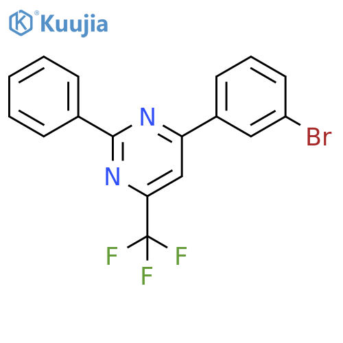 Pyrimidine, 4-(3-bromophenyl)-2-phenyl-6-(trifluoromethyl)- structure