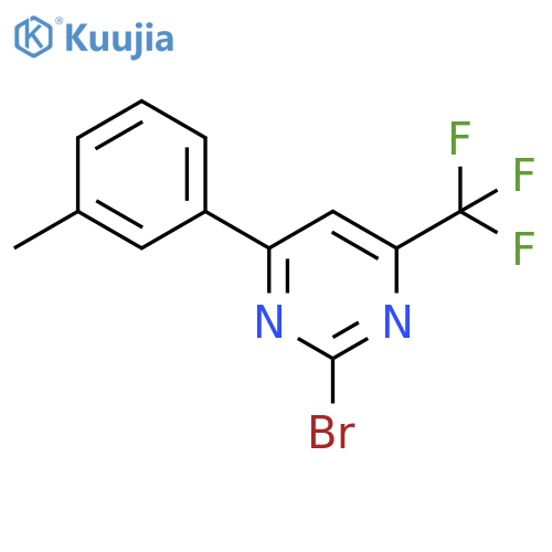 Pyrimidine, 2-bromo-4-(3-methylphenyl)-6-(trifluoromethyl)- structure