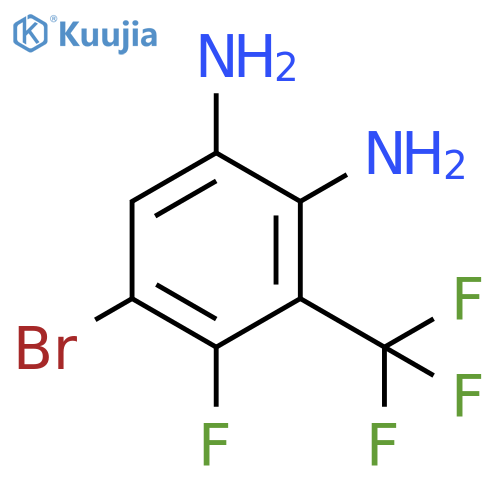 5-Bromo-4-fluoro-3-(trifluoromethyl)benzene-1,2-diamine structure