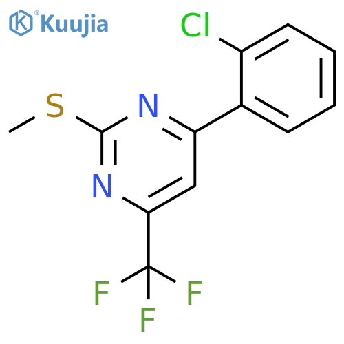 Pyrimidine, 4-(2-chlorophenyl)-2-(methylthio)-6-(trifluoromethyl)- structure