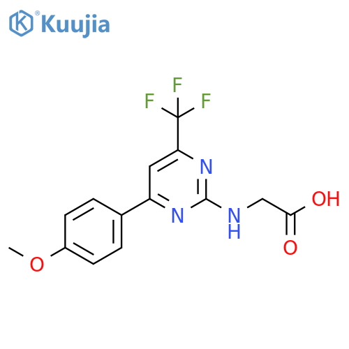 Glycine, N-[4-(4-methoxyphenyl)-6-(trifluoromethyl)-2-pyrimidinyl]- structure