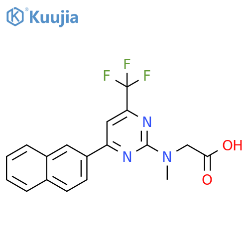 Glycine, N-methyl-N-[4-(2-naphthalenyl)-6-(trifluoromethyl)-2-pyrimidinyl]- structure