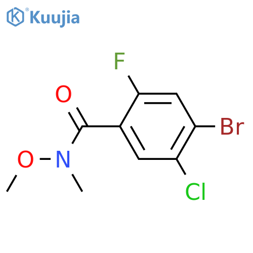 4-Bromo-5-chloro-2-fluoro-N-methoxy-N-methylbenzamide structure