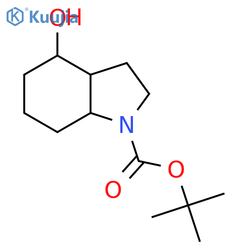 tert-Butyl 4-hydroxyoctahydro-1H-indole-1-carboxylate structure