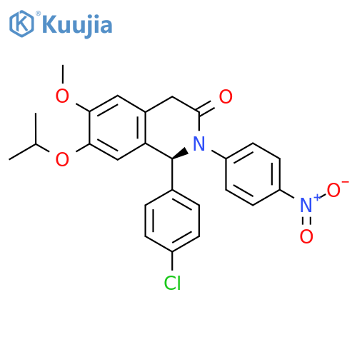 (S)-1-(4-chlorophenyl)-7-isopropoxy-6-methoxy-2-(4-nitrophenyl)-1,2-dihydroisoquinolin-3(4H)-one structure