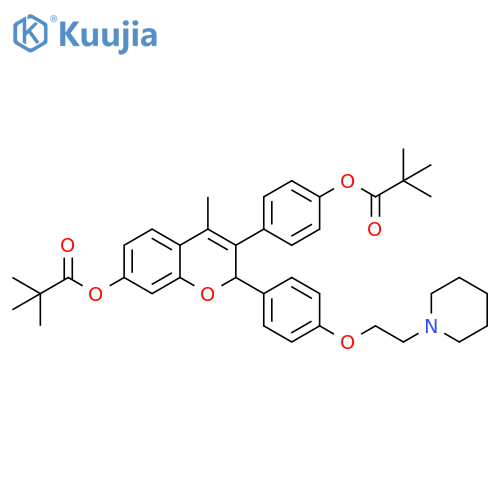 (S)-4-Methyl-2-[4-[2-(1-piperidinyl)ethoxy]phenyl]-7-(pivaloyloxy)-3-[4-(pivaloyloxy)phenyl]-2H-1-benzopyran structure