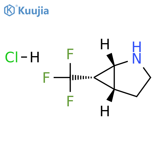 (1R,5R,6S)-6-(trifluoromethyl)-2-azabicyclo[3.1.0]hexane;hydrochloride structure