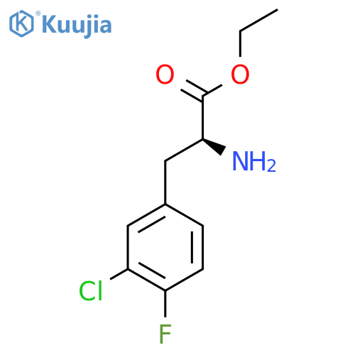 ethyl (2S)-2-amino-3-(3-chloro-4-fluorophenyl)propanoate structure
