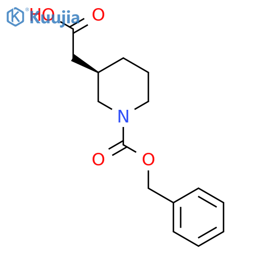 (R)-2-(1-(Benzyloxycarbonyl)piperidin-3-yl)acetic acid structure