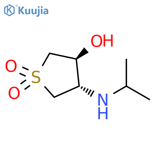 trans-3-hydroxy-4-[(propan-2-yl)amino]-1lambda6-thiolane-1,1-dione structure