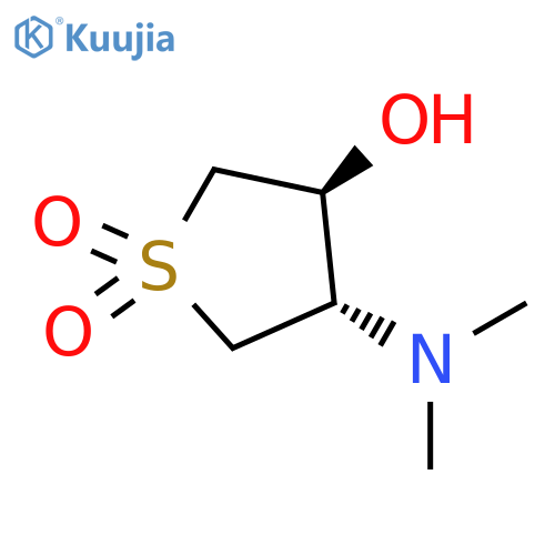 trans-3-(dimethylamino)-4-hydroxy-1lambda6-thiolane-1,1-dione structure