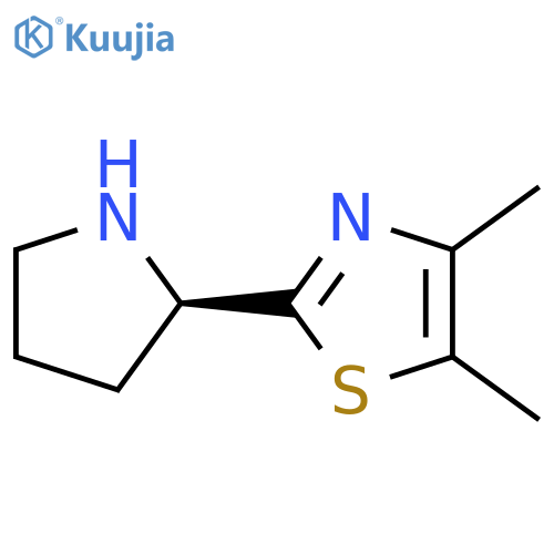 (R)-4,5-dimethyl-2-(pyrrolidin-2-yl)thiazole structure