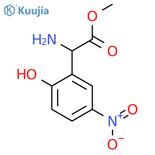 Methyl 2-amino-2-(2-hydroxy-5-nitrophenyl)acetate structure