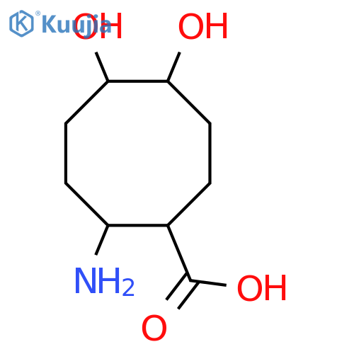 2-Amino-5,6-dihydroxycyclooctane-1-carboxylic acid structure