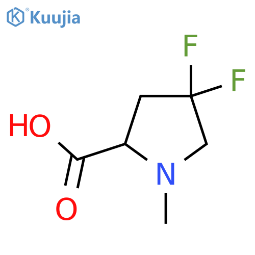 4,4-Difluoro-1-methylpyrrolidine-2-carboxylic acid structure
