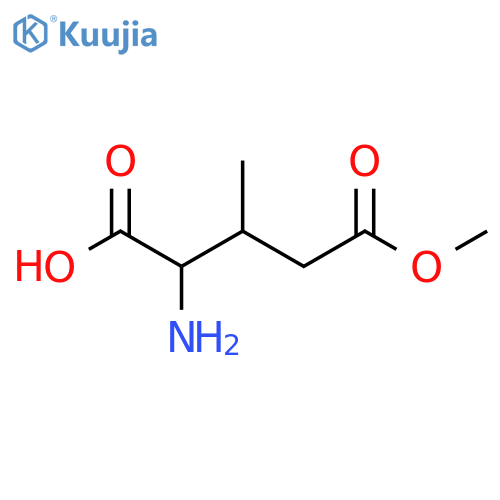 2-Amino-5-methoxy-3-methyl-5-oxopentanoic acid structure
