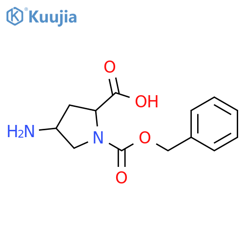 1,2-Pyrrolidinedicarboxylic acid, 4-amino-, 1-(phenylmethyl) ester structure