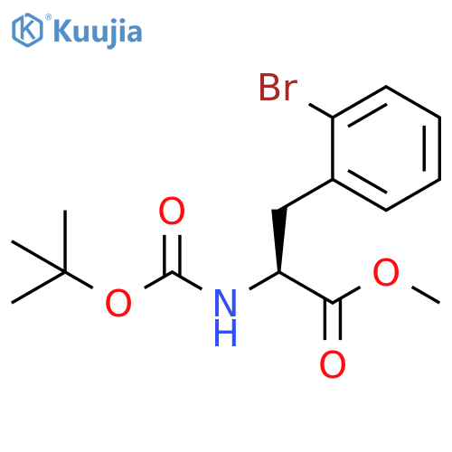 methyl 3-(2-bromophenyl)-2-{[(tert-butoxy)carbonyl]amino}propanoate structure