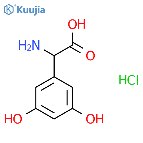 2-Amino-2-(3,5-dihydroxyphenyl)acetic acid hydrochloride structure