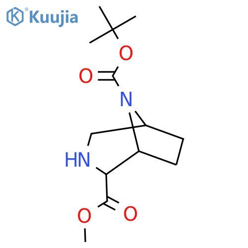 3,8-Diazabicyclo[3.2.1]octane-2,8-dicarboxylic acid, 8-(1,1-dimethylethyl) 2-methyl ester structure