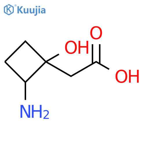 Cyclobutaneacetic acid, 2-amino-1-hydroxy- structure