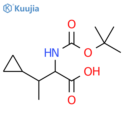 Cyclopropanepropanoic acid, α-[[(1,1-dimethylethoxy)carbonyl]amino]-β-methyl- structure
