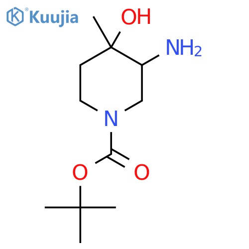 Tert-butyl 3-amino-4-hydroxy-4-methylpiperidine-1-carboxylate structure