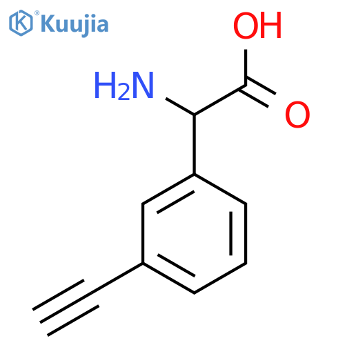 2-Amino-2-(3-ethynylphenyl)acetic acid structure