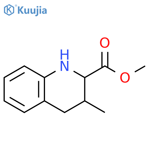 2-Quinolinecarboxylic acid, 1,2,3,4-tetrahydro-3-methyl-, methyl ester structure