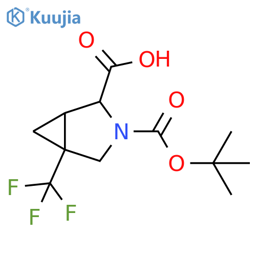 3-Azabicyclo[3.1.0]hexane-2,3-dicarboxylic acid, 5-(trifluoromethyl)-, 3-(1,1-dimethylethyl) ester structure
