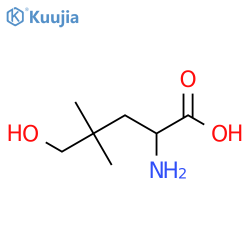 2-Amino-5-hydroxy-4,4-dimethylpentanoic acid structure