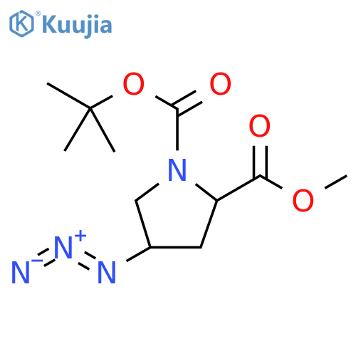 1-tert-butyl 2-methyl 4-azidopyrrolidine-1,2-dicarboxylate structure