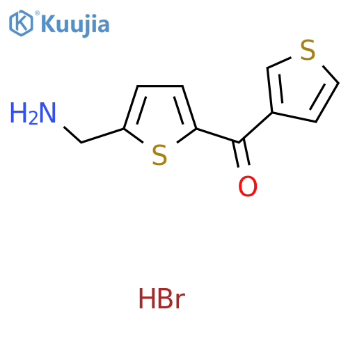 1-[5-(thiophene-3-carbonyl)thiophen-2-yl]methanamine hydrobromide structure