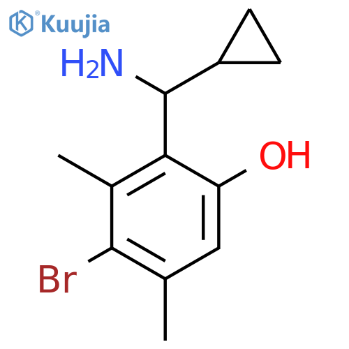 2-[Amino(cyclopropyl)methyl]-4-bromo-3,5-dimethylphenol structure