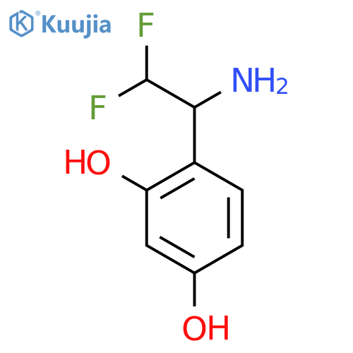 4-(1-Amino-2,2-difluoroethyl)benzene-1,3-diol structure