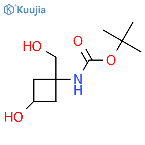 tert-butyl N-[3-hydroxy-1-(hydroxymethyl)cyclobutyl]carbamate structure