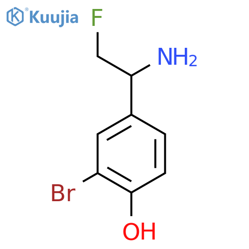 4-(1-Amino-2-fluoroethyl)-2-bromophenol structure