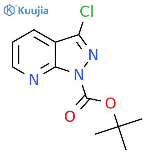 Tert-Butyl 3-chloro-1H-pyrazolo[3,4-b]pyridine-1-carboxylate structure