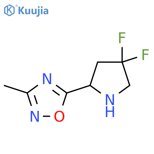5-(4,4-Difluoropyrrolidin-2-yl)-3-methyl-1,2,4-oxadiazole structure