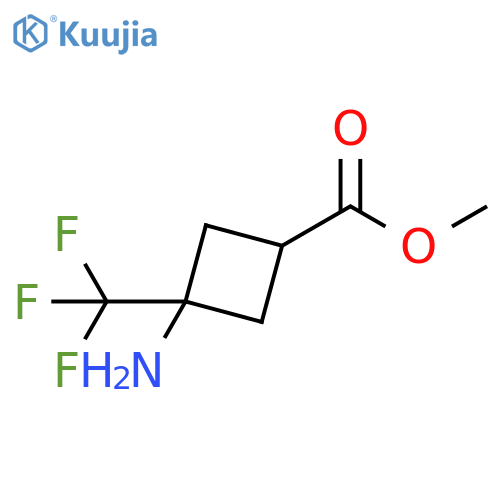 Cyclobutanecarboxylic acid, 3-amino-3-(trifluoromethyl)-, methyl ester structure