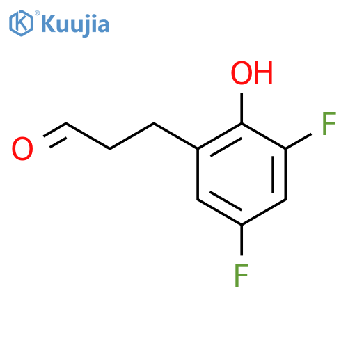 3-(3,5-Difluoro-2-hydroxyphenyl)propanal structure