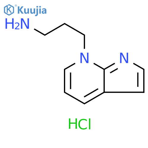 3-{7H-pyrrolo[2,3-b]pyridin-7-yl}propan-1-amine dihydrochloride structure